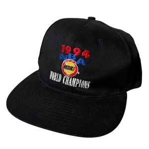 Vintage Houston Rockets 1994 NBA World Champions Snapback Hat‎ Headmaster Black